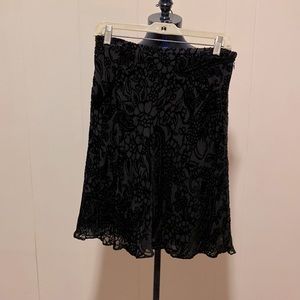 Ann Taylor skirt, Blakey with black velvet overlay, size 6